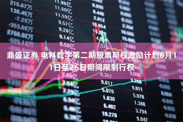 鼎盛证券 电科数字第二期股票期权激励计划6月11日至26日期间限制行权